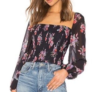 AMUR Beverly Floral Long Sleeve Corset